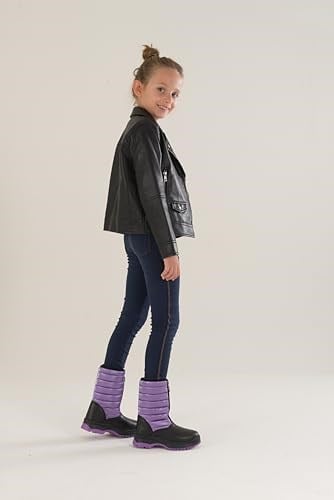 Muggo SUGAR Garantili Çocuk Unisex Rahat Kalıp Önü Fermuarlı İçi Kürklü Yağmur ve Kar Botu