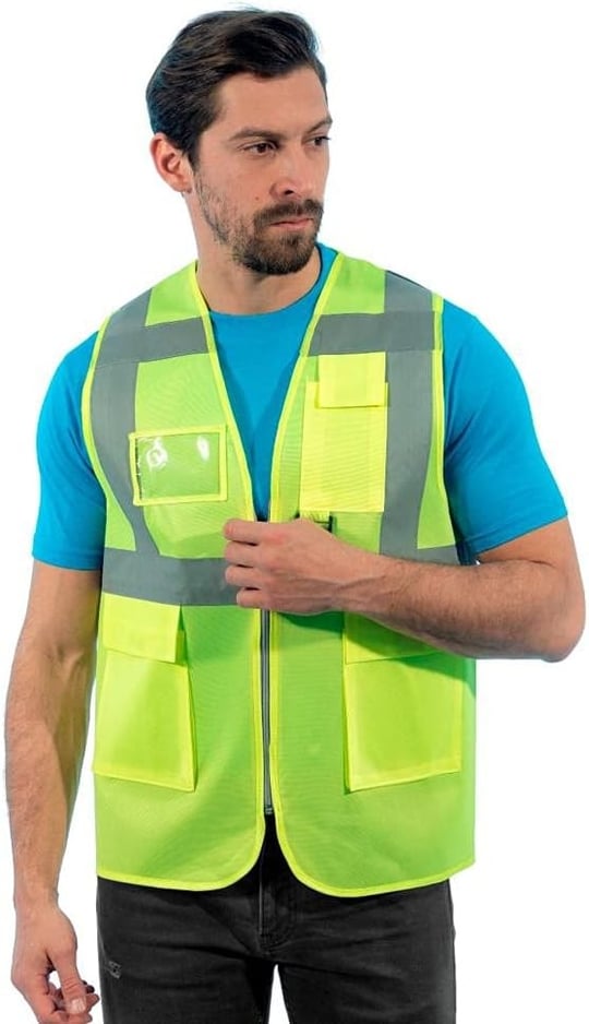 Mühendis Yeleği Reflektörlü (Sarı) Sarı 2XL