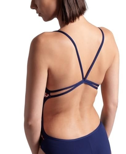 Multi Stripes Swimsuitalylace Back Kadın Yüzücü Mayosu 007158710