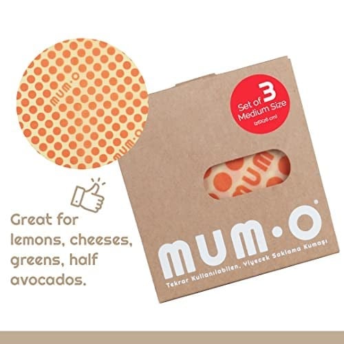 MUMO Balmumu Kaplı Yiyecek Saklama Kumaşı 3lü Orta Set