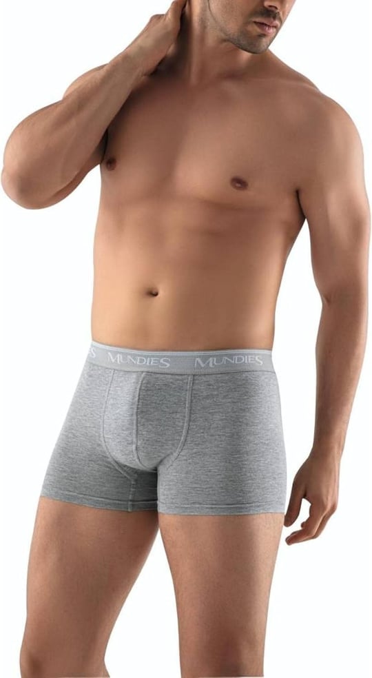 Mundies 5 Adet Gri Renk Likralı Boxer Gri 2XL