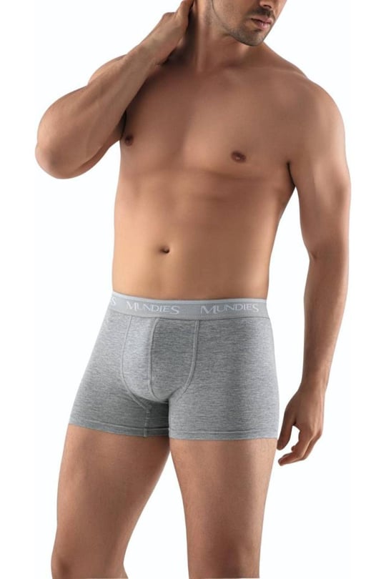 Mundies 5 Adet Gri Renk Likralı Boxer Gri 2XL
