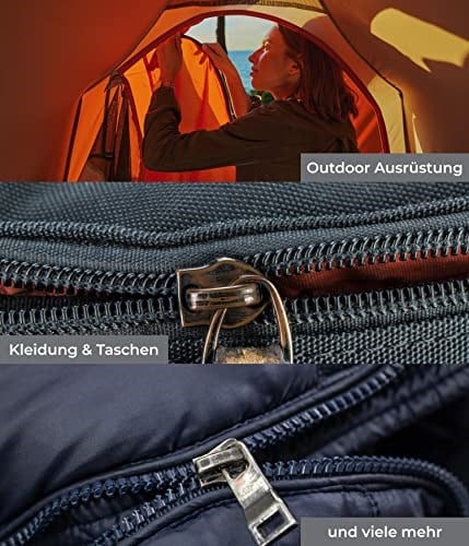 Munkees Fixnzip Evrensel fermuar yedek sürgü, onarım için dikiş olmadan tüm fermuar, Ispo altın Award 2016/2017 - Bedenler: 3Pack (S, M, L), M
