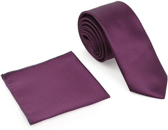 Mürdüm Oxford Model Mendilli Slim Kravat- MKAS-10