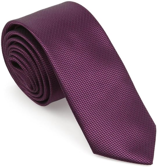 Mürdüm Oxford Model Mendilli Slim Kravat- MKAS-10