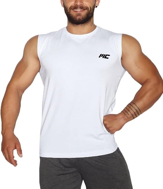 MuscleCloth Training Kolsuz T-Shirt Beyaz