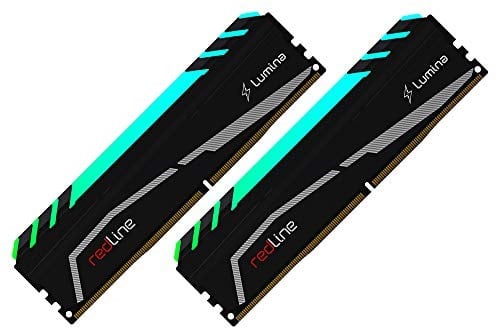 Mushkin REDLINE Lumina - DDR4 RGB Oyun DRAM - 16GB (2x8GB) UDIMM Bellek Kiti - 3200MHz (PC4-25600) CL-16-288-pin 1.35V Masaüstü RAM - XMP Hazır - LED Soğutucu - (MLA4C320GJJM8GX2)