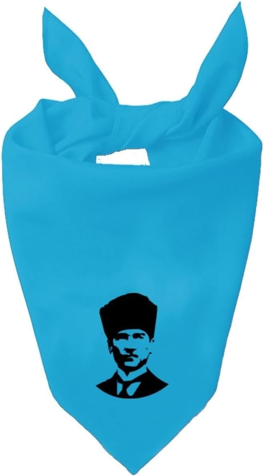 Mustafa Kemal Atatürk Silüet Tasarım Tek Renk Fular