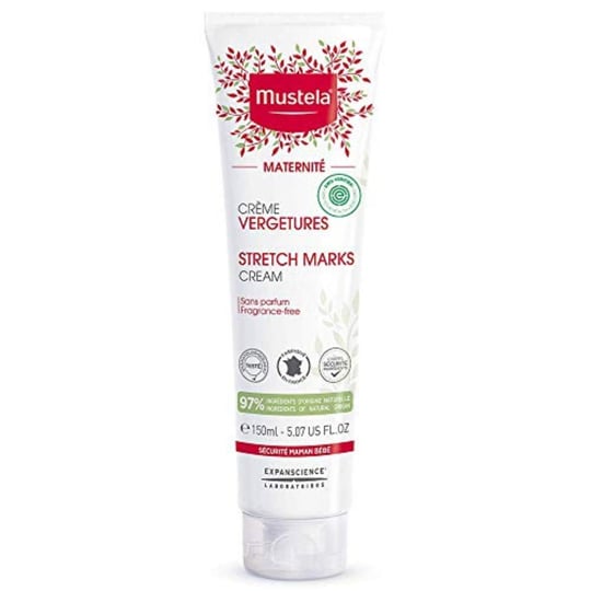 Mustela Hamilelik için Hamile Çatlak Kremi - Doğal Avokado, Maracuja ve Shea Yağı ile - Kokusuz ve EWG Onaylı - 5.07 fl. Oz