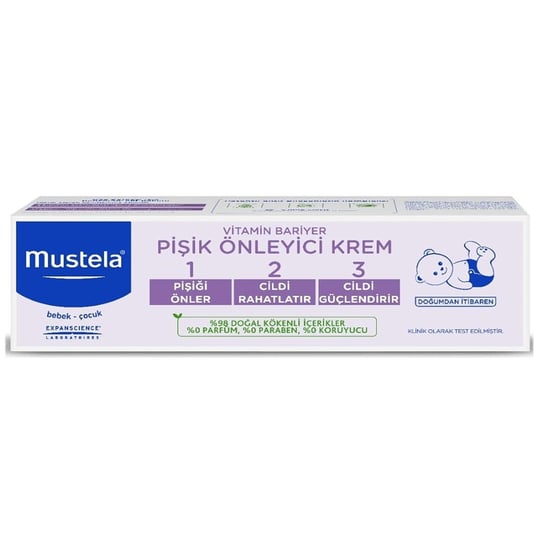 Mustela Mustela Vitamin Barrier Cream 1 2 3 Pişik Kremi 50 ml 1 Paket