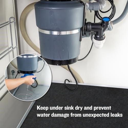 Mutfak Dolabı için Lavabo Altında FlashDry Mat Astar - Su Geçirmez, Kaymaz, Yapışmaz, Yüksek Emici, Makinede Yıkanabilir, Dayanıklı Tasarım, Sızıntılara ve Dökülmelere Karşı Korur, 24