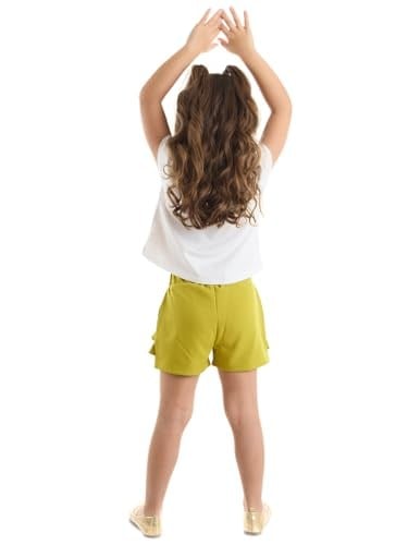 Muzip Kediler Kız Çocuk T-shirt Şort Takım