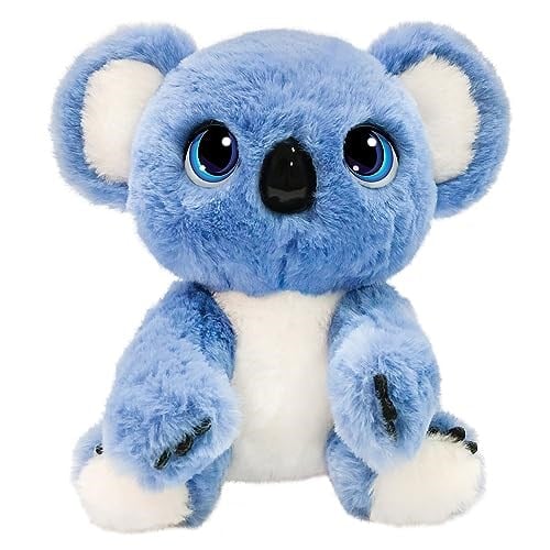My Fuzzie Friends Sesli Işıklı Koala 25 cm: 50 Farklı Ses ve Tepkili Gökkuşağı Yanaklı İnteraktif Mavi Pelüş Oyuncak - Kola Sarılan Atıştırmalık Yapraklı Eğitici Çocuk Robot Figür Piller Dahil