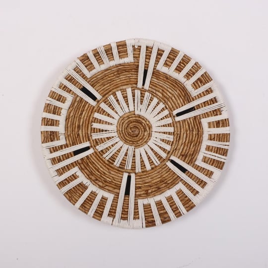 Mylamp Aspendos 50x12 cm Çap- Doğal Abaka Duvar Tabağı