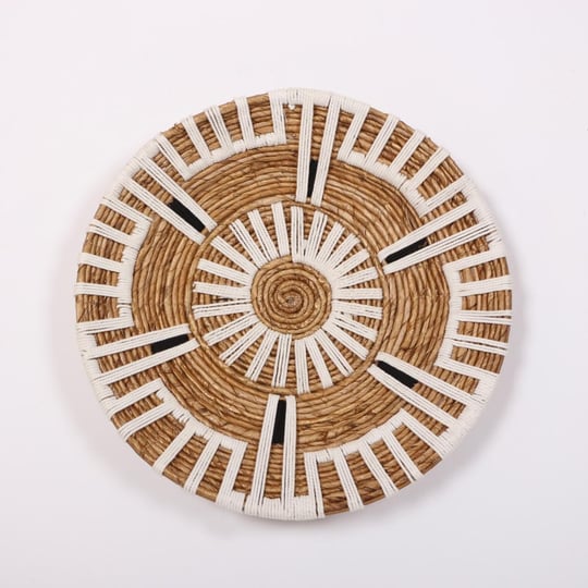 Mylamp Aspendos 50x12 cm Çap- Doğal Abaka Duvar Tabağı