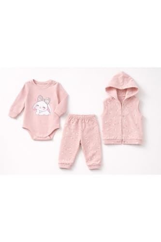 MYZİ STORE Kız Bebek%100 Pamuk 3lü Takım Tavşan ve Çiçek Desenli BEDEN: 03-36 - 69-912 AY - - Seçenekler: 0-3 AY, 3-6 AY, 6-9 AY, 6-12 Ay, 9-12 Ay