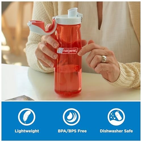 Nalgene OTF Sustain Coral içecek şişesi, 0,65 l