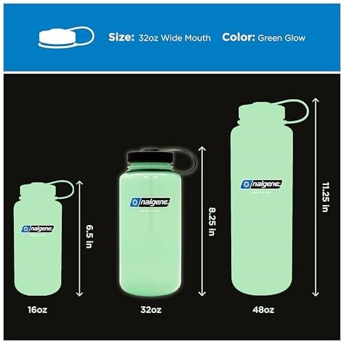 Nalgene Sustain Tritan BPA İçermeyen Su Şişesi,%50 Plastik Atıktan, 907 g Geniş Ağızlı