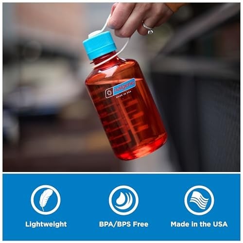 Nalgene Sustain Tritan BPA İçermeyen Su Şişesi,%50 Plastik Atıktan Elde Edilmiş Malzemeden Üretilmiştir, 16 oz, Dar Ağız, Mocha