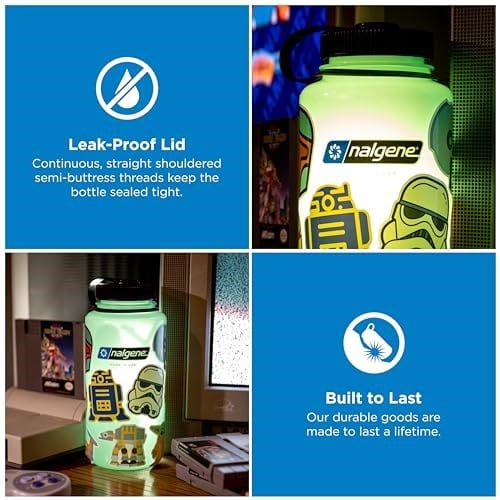 Nalgene Sustain Tritan BPA İçermeyen Su Şişesi,%50 Plastik Atıktan, 907 g Geniş Ağızlı