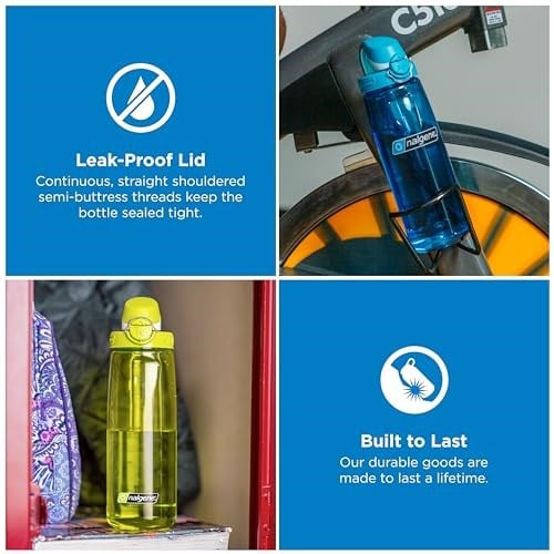 Nalgene Üniseks Genç OTF Sustain İçecek Şişesi, Rhino, 0,65 L