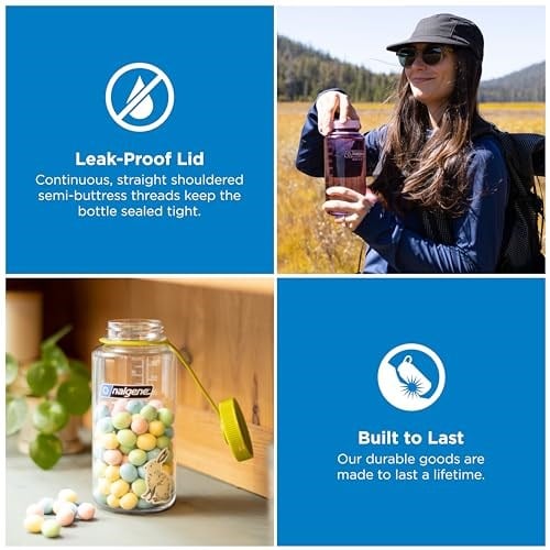 Nalgene Üniseks Gençlik WH Sustain Şişesi, Şeffaf, 1 Litre