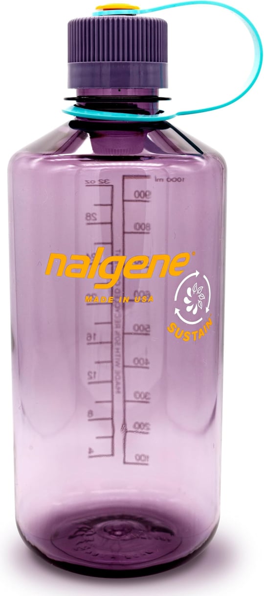 Nalgene Üniseks – Yetişkin EH Sustain içecek şişesi, patlıcan, 1 l - Seçenekler: Tek kişilik, Şişe
