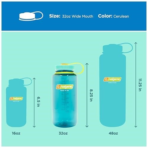 Nalgene Üniseks – Yetişkin Geniş Ağızlı Sustain Şişe - Seçenekler: 0.9 Liters, 1 L, 1 Liters