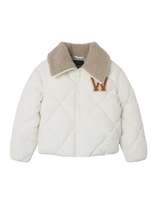 Name it Nkfmelbourne Unisex Çocuk Şişme Mont, Ekru, 8 Yaş