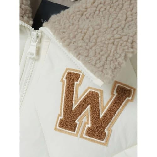 Name it Nkfmelbourne Unisex Çocuk Şişme Mont, Ekru, 10 Yaş