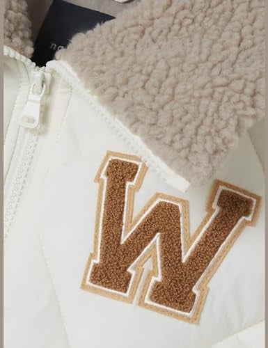 NAME IT Nkfmelbourne Unisex Çocuk Şişme Mont,Ekru 9 Yaş