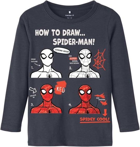Name It NMMSEPP SPIDERMAN LS TOP MAR Tişört Erkek çocuk