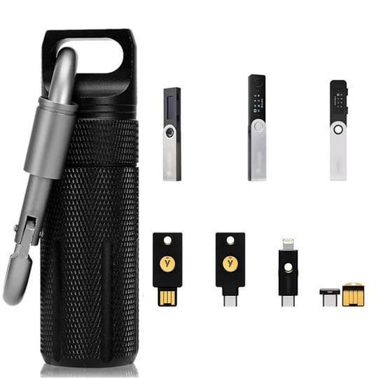 Nano X S S Plus Kasa,Su Geçirmez ve Darbeye Dayanıklı Aksesuar Kılıfı, Uyumlu Cryptocurrency USB Başparmak Sürücü Cihazı kılıfı, Kripto Cüzdanını Korumak için Taşıma Depolama Düzenleyici