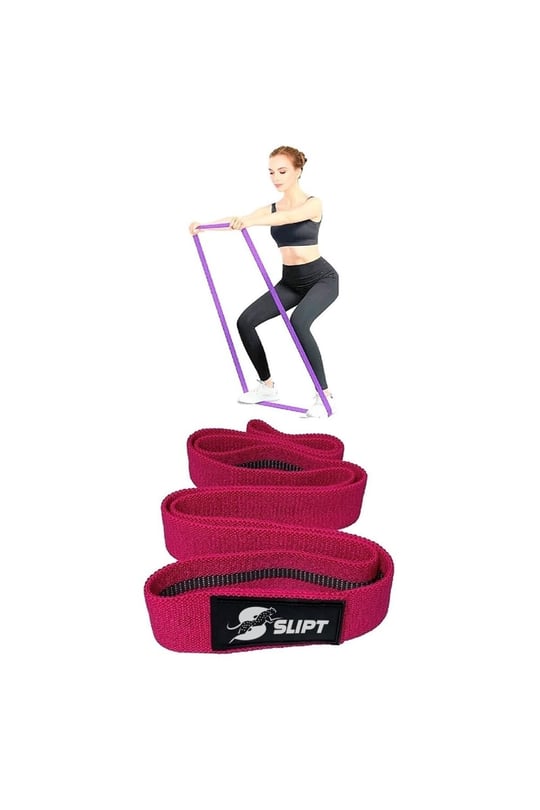 NASYA active superloop band uzun dokuma egzersiz direnç lastiği - sert Fuşya orta sert