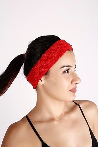 NASYA Kırmızı sporcu saç bandı ter bandı bandana headband Kırmızı