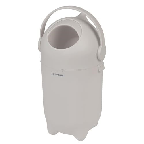 Nattou Bebek bezi kovası, kokusuz, tek elle kolay açılır, 27 cm, bakım, polipropilen/ABS, açık bej