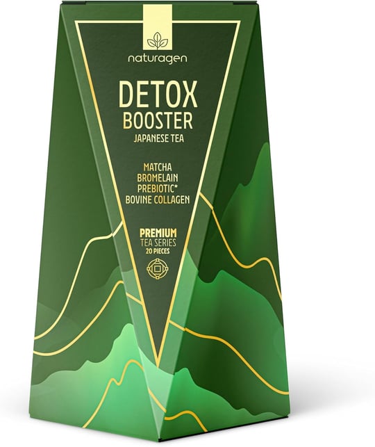 Naturagen Detox Booster Japanese Tea Matcha Çayı 20 Adet | Matcha + Bromelain + Prebiyotik | Hidrolize Kolajen