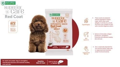 Nature’s Protection Superior Care Kızıl Tüylü Köpekler İçin Somonlu Deri & Tüy Sağlığı Destekli Köpek Ödülü 160g