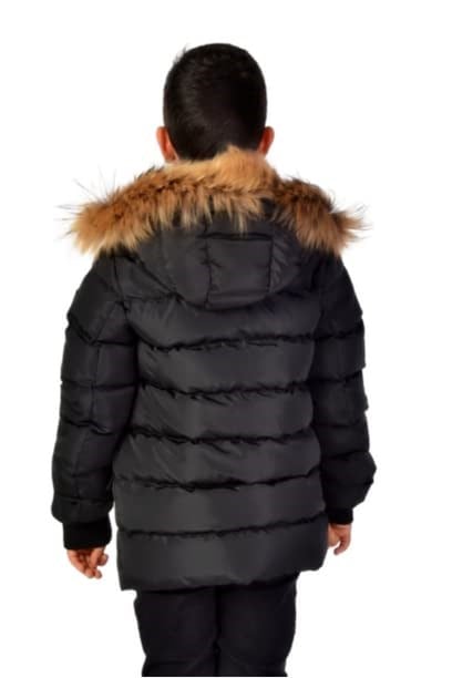 Natürel Kürklü Erkek Çocuk Şişme Mont 51246