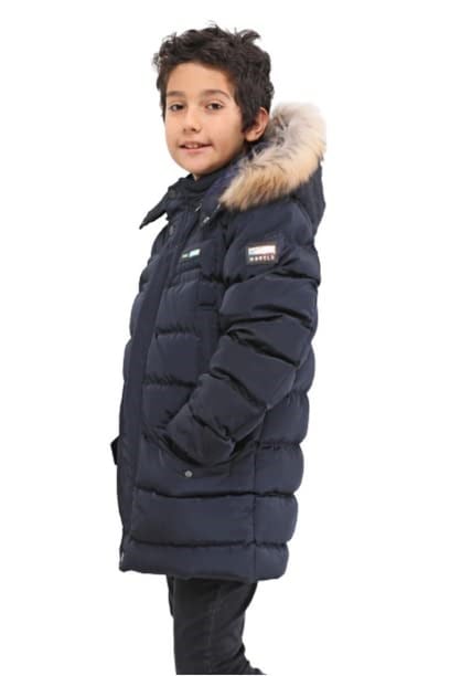 Natürel Kürklü Erkek Çocuk Şişme Mont 51246