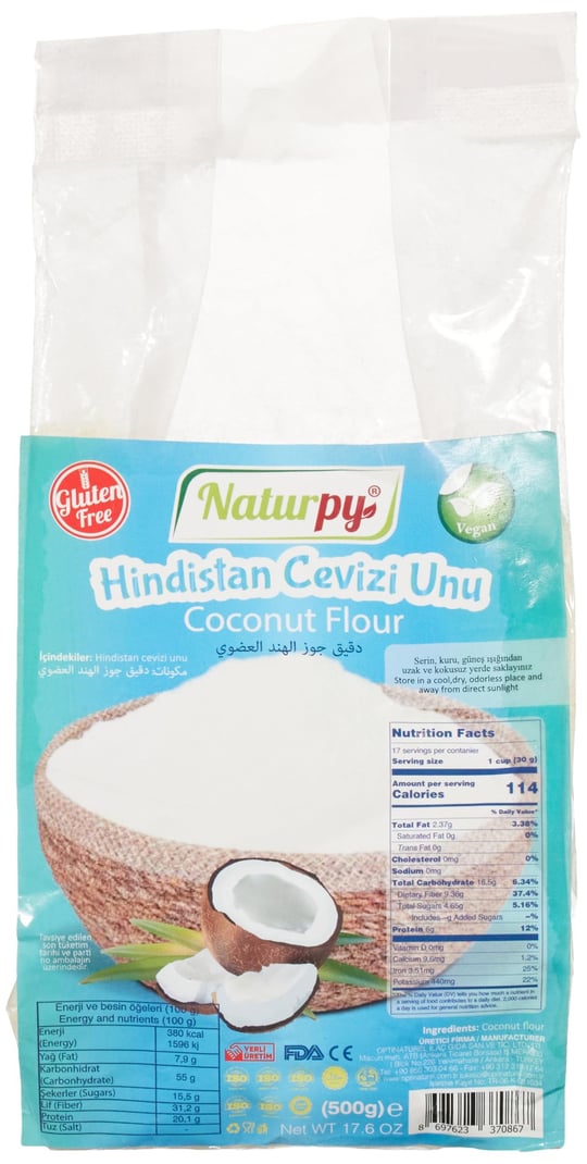 Naturpy Hindistan Cevizi Unu 500 Gr