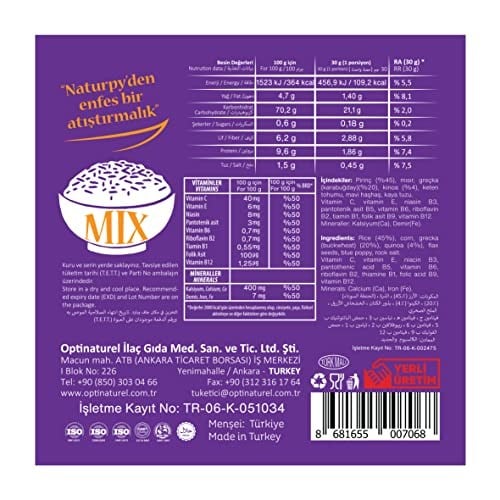 Naturpy Kinoalı & Karabuğdaylı Pirinç Patlağı 100 Gr