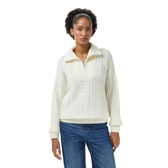 Nautica Kadın Krem Regular Fit Kazak-57S136T.1MA L - Bedenler: XS, S, M, L