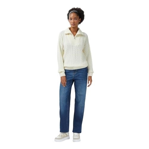 Nautica Kadın Krem Regular Fit Kazak-57S136T.1MA L - Bedenler: XS, S, M, L