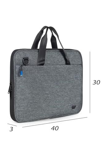 Necati Çanta Macbook Organizer Laptop Evrak Çantası 15.6 & 16 Inç Gri