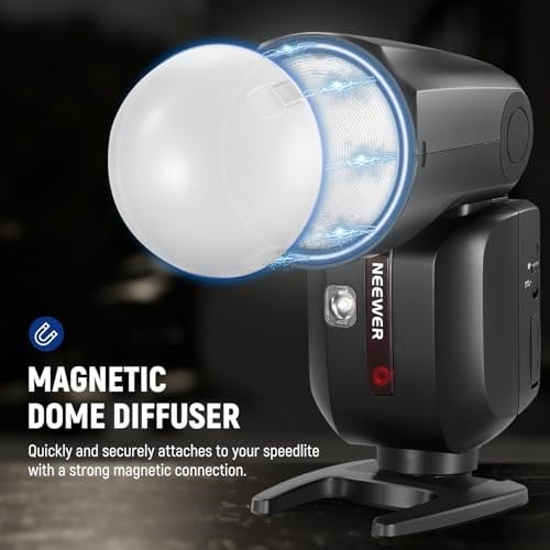 NEEWER Z2-C 2.4G TTL Yuvarlak Kafa Flaş Speedlite Canon Kameralar ile Uyumlu, Stüdyo Fotoğraf Işığı, 76Ws 1/8000s HSS, Difüzör, 2 Modelleme Lambası, TTL/M Geçiş Anahtarı, 3000mAh, 600 Tam Güçlü Flaş