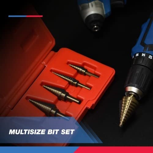Neiko® 10197A Titanyum Kademeli Matkap Ucu Seti HSS | 5 Parçalı | Toplam 50 Boyut