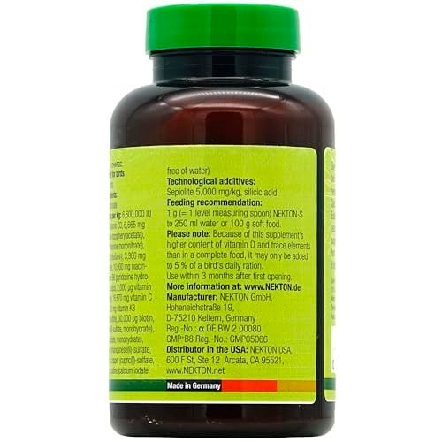 Nekton S Multivitamin Takviyesi Kuşlar İçin, 150 Gr - Seçenekler: 1 stück (1er Pack), 150 g (1er Pack)