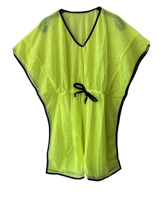 NEON SARI BELİ BÜZGÜLÜ FİLE PAREO