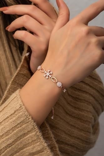 NEREZE 925 Ayar Asansörlü Kartanesi Bileklik Kadın Gümüş Bileklik